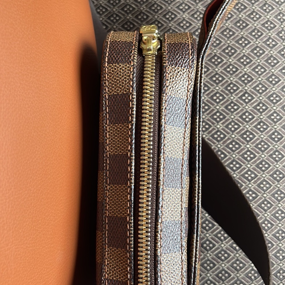 LIKE NEW LOUIS VUITTON DAMIER EBENE BROWN CANVAS GERONIMOS BAG CA1022 N51994 - Picture 12 of 17